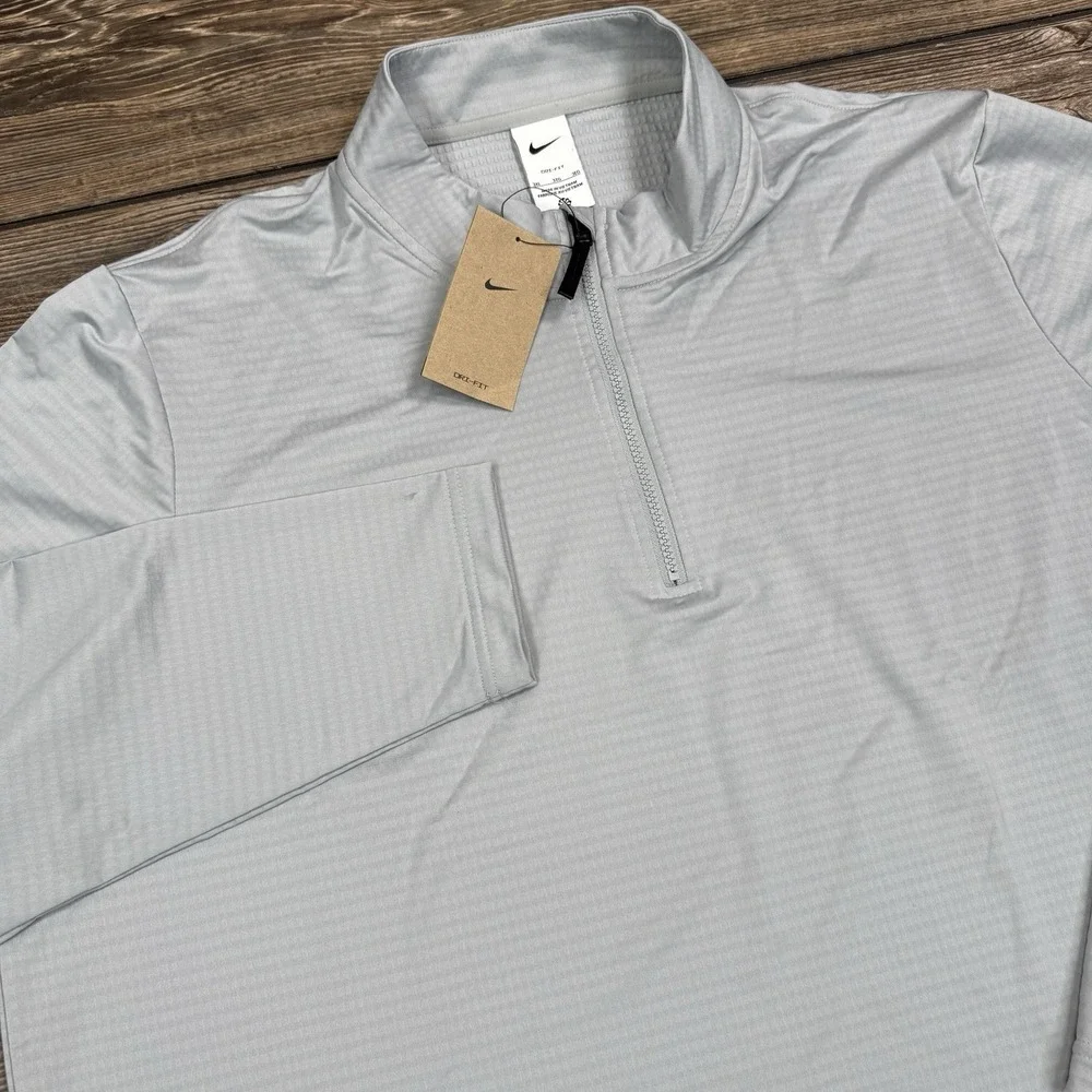 Nike Mens‎ Dri Fit Victory Gray 1/2 Zip Golf Pullover FD5837-077 Size 3XL NEW